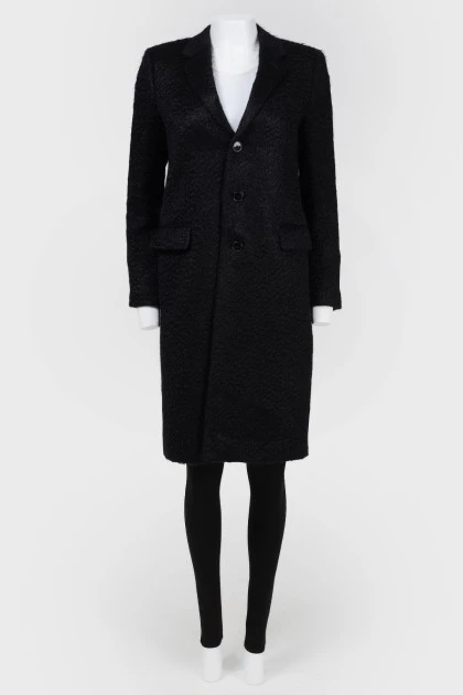 Black pile coat