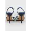 Sandals mint blue with stiletto heels