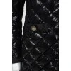 Black down jacket in a diamond stitch