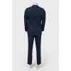 Dark blue men's wool suit