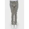 Black and white striped jeans