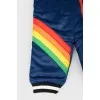A jumpsuit with a print in the form of a rainbow