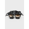 Low-heeled lace-up sandals Sandro