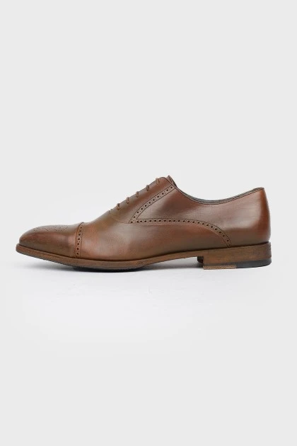 Leather men's brogues