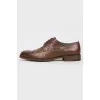 Brown leather brogues for men