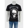 Black Men's T -shirt with Skull
