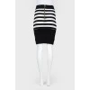Black and white striped skirt with tag