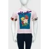 Baby T -shirt with a floral print with tag