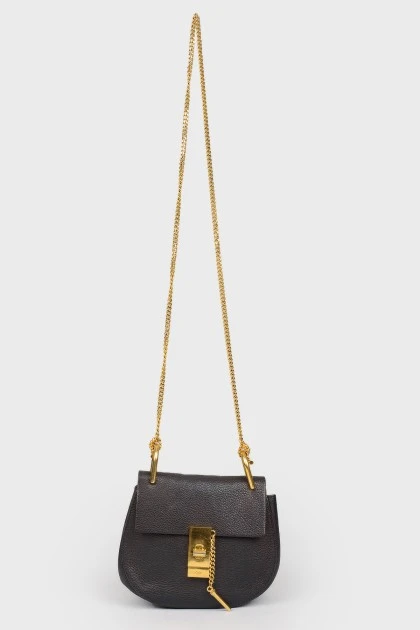 Drew black bag with a chain strap