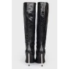 Pointed toe high boots