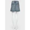 Vintage denim mini skirt
