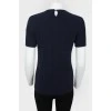 Knitted tight -fitting top with short sleeve
