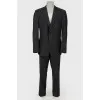 Suit men's classic black