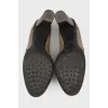 High-heeled slip-on shoes