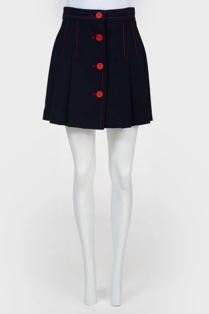 Red buttons skirt