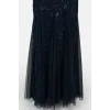 Evening dress with a skirt-year with lace and beads