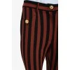Vertical striped flared trousers