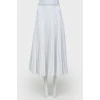 Pleated slit skirt