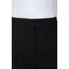 Cropped trousers with hidden zipper