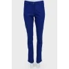 Bright blue straight jeans