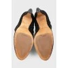 Tari suede stiletto heels with rhinestones