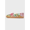 Espadrille with a bright floral print