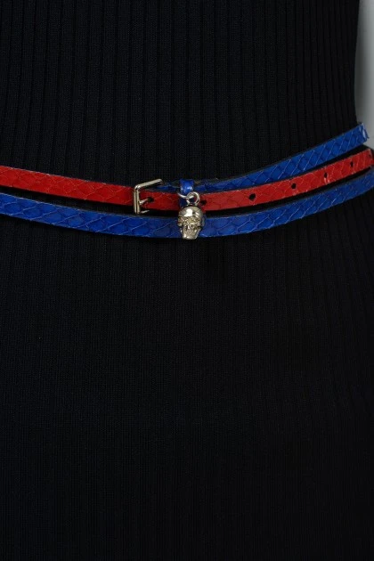 Red-blue two-turn belt