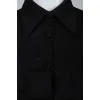 Black shirt with large buttons