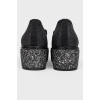 Glitter chunky loafers