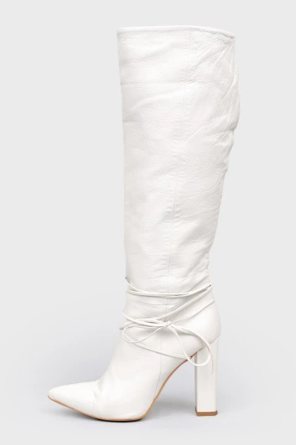 White high boots