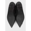 Black Studded Ballerina Shoes