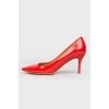 Pointed toe coral shoes