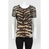 Leopard top with short sleeve