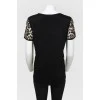 Leopard top with short sleeve