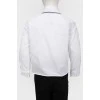 Children's white shirt with black embroidery