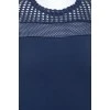 Navy blue dress with perforated inserts