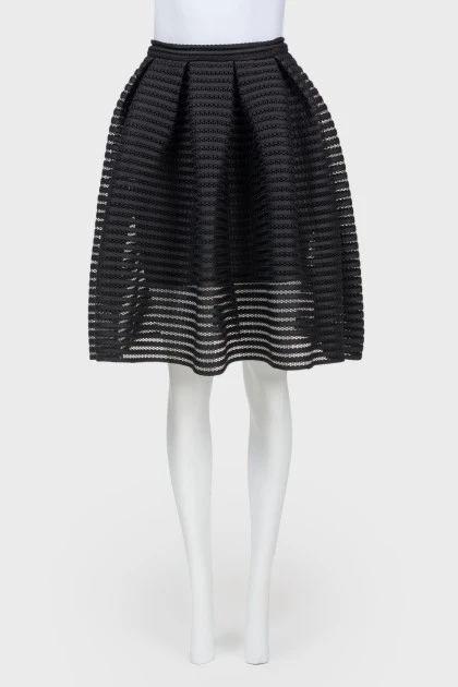 Perforated black sun skirt