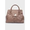 Brown leather bag for reptile