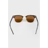 Brown sunglasses with glass lenses with tag