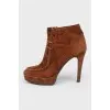 Brown Suede Ankle Boots