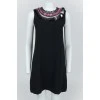 Black sleeveless dress with sequins