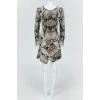 Cashmere dress with snake print