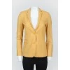 Yellow jacket with rhinestones