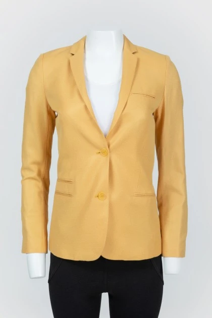 Yellow jacket with rhinestones