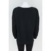 Black sweatshirt oversize with applications