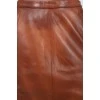 Brown Leather Zip Skirt