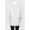 Beige Horizontal Knitted Sweater