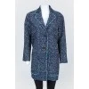 Blue coat with fringe