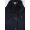 Black coat with fur collar