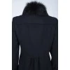 Black coat with fur collar